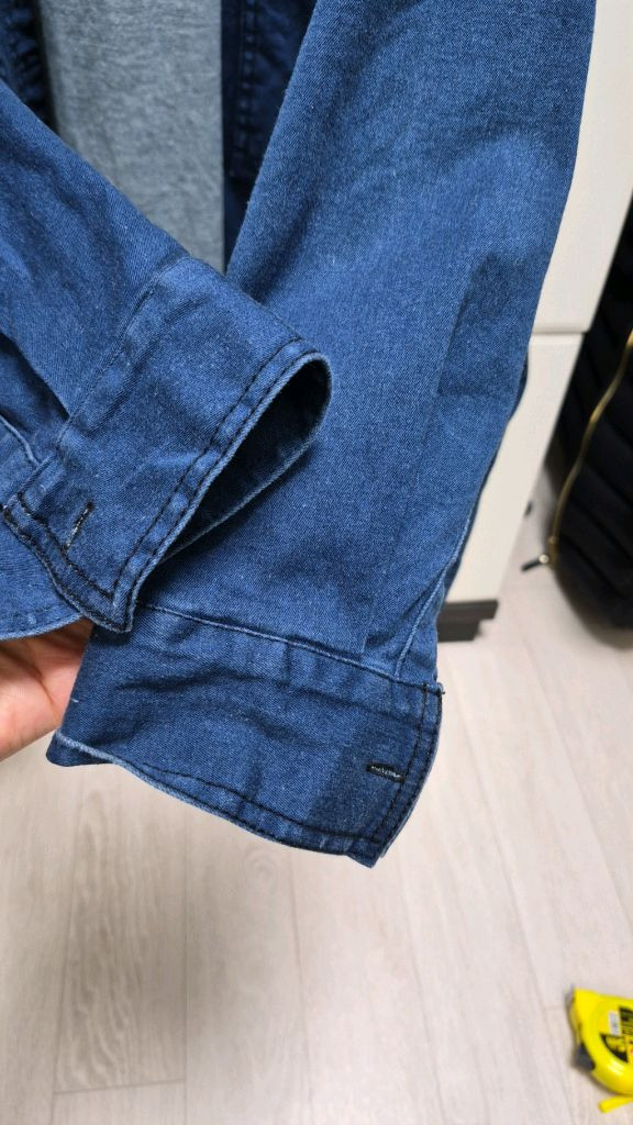 톰보이 롱 데님셔츠 이미지