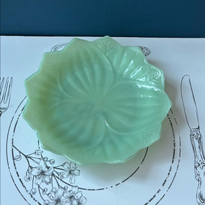 빈티지 파이어킹 제다이트 리프 앤 블러썸 런천 플레이트 (21cm) 이미지