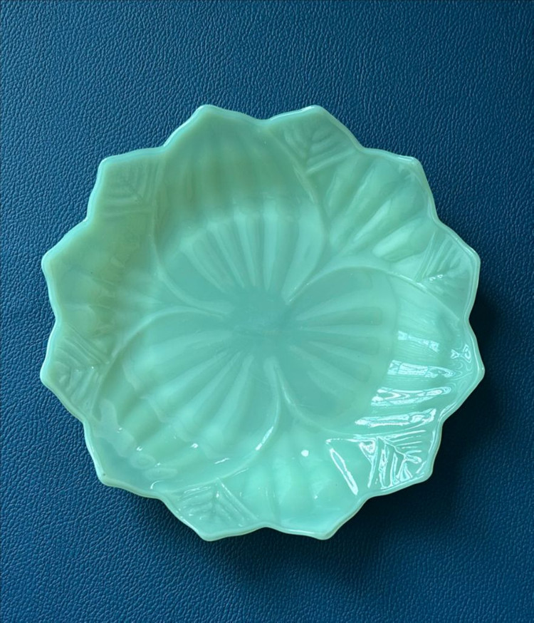 빈티지 파이어킹 제다이트 리프 앤 블러썸 런천 플레이트 (21cm) 이미지