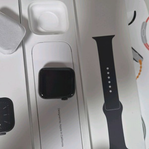 애플워치 6 44mm 스테인리스 그래파이트 gps 이미지