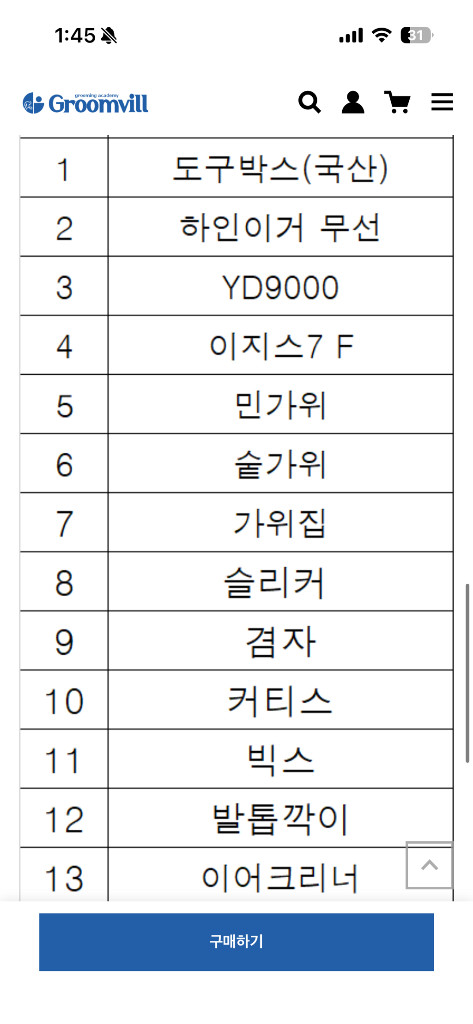 한국애견협회 애견미용도구세트 + 공인유니폼 이미지