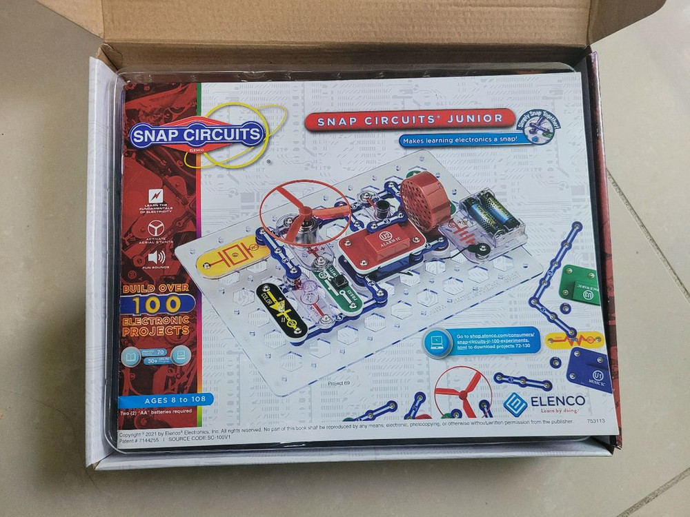 STEM snap circuits 스냅 써킷주니어 100 전자회로 조립 교육완구 어린이 과학키트 이미지