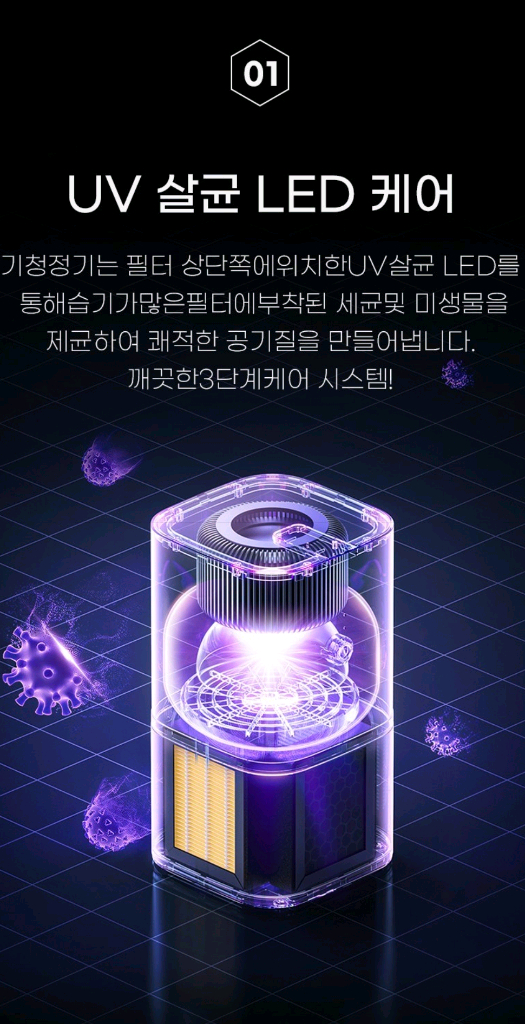 미니 공기청정기 휴대용 탁상용 공기청정기 2대 [미사용 새제품] 이미지