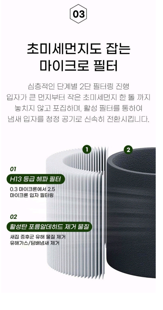 미니 공기청정기 휴대용 탁상용 공기청정기 2대 [미사용 새제품] 이미지
