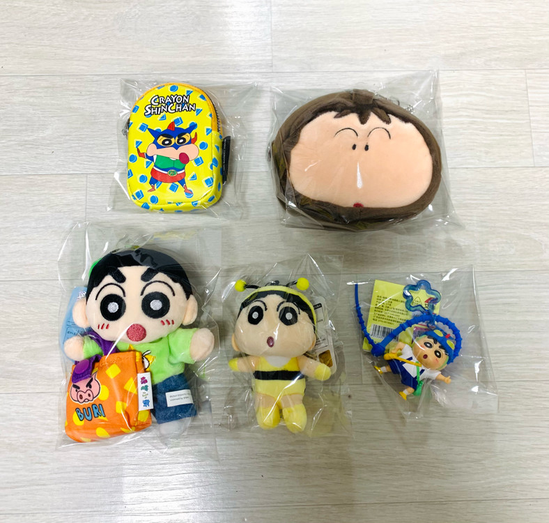 (5~7개세트가격) 산리오, 원피스, 짱구, 치이카와 캐릭터 인형 키링+피규어 3세트 이미지