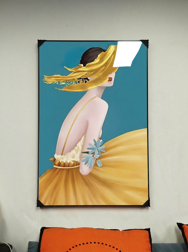 그림 액자 팝아트 인테리어소품 여자 꽃그림 인물액자 모던 거실 벽걸이 대형 장식용 감각적인 포인트 아트포스터 새상품 이미지