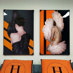 그림 액자 팝아트 인테리어소품 여신 날개그림 천사액자 모던 아트포스터 거실 인테리어 포인트 인테리어용 대형벽걸이장식 이미지