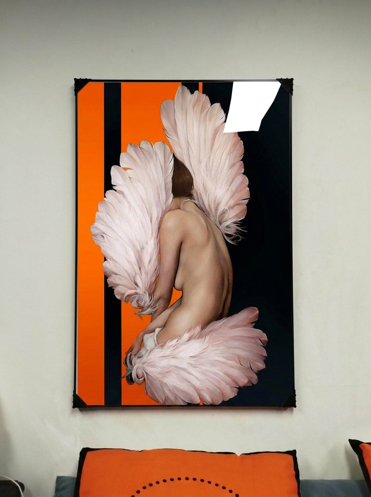 그림 액자 팝아트 인테리어소품 여인그림 인물액자 감성적인 블랙 드레스 아트포스터 거실 인테리어 벽걸이 대형 장식용 이미지