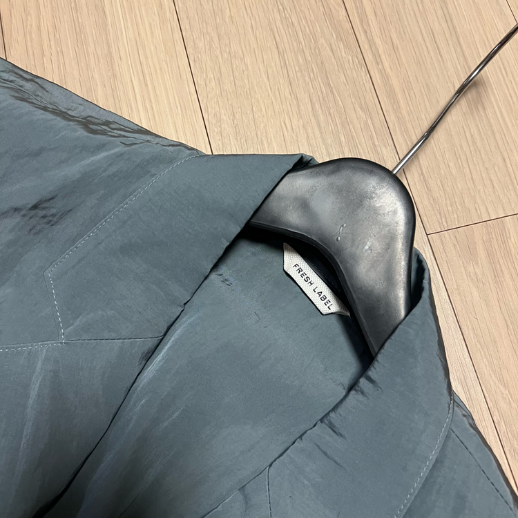 프레쉬라벨 느낌셋업 자켓 그레이시블루 바스락 봄여름 랩 루즈핏 오피스룩 출근룩 프레시라벨 이미지