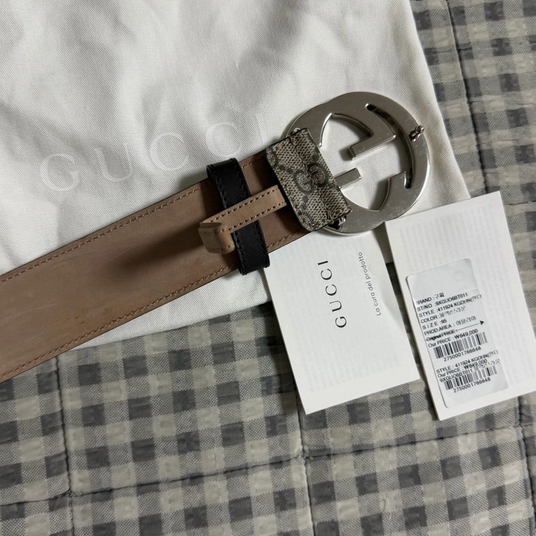 (95) Gucci 구찌 GG 슈프림 인터로킹 벨트 이미지