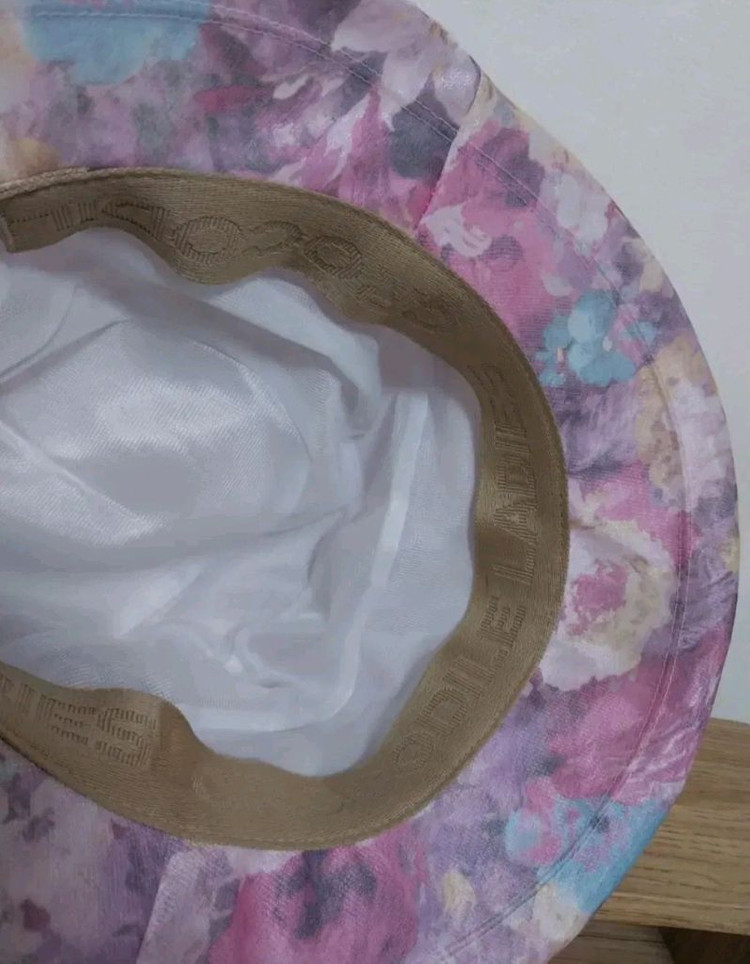 여성 크로커다일 플라워 코사지 버킷햇 벙거지모자 이미지