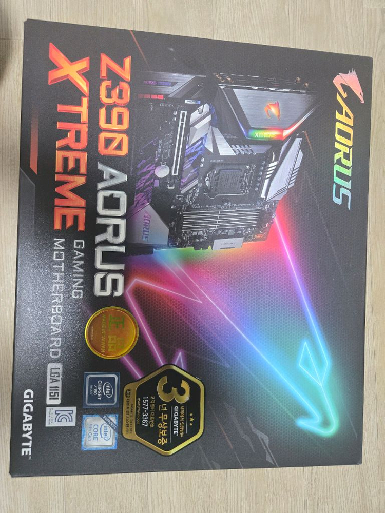 기가바이트 어로스 Z390 익스트림 메인보드& i9 9900k 셋 팔아요 이미지