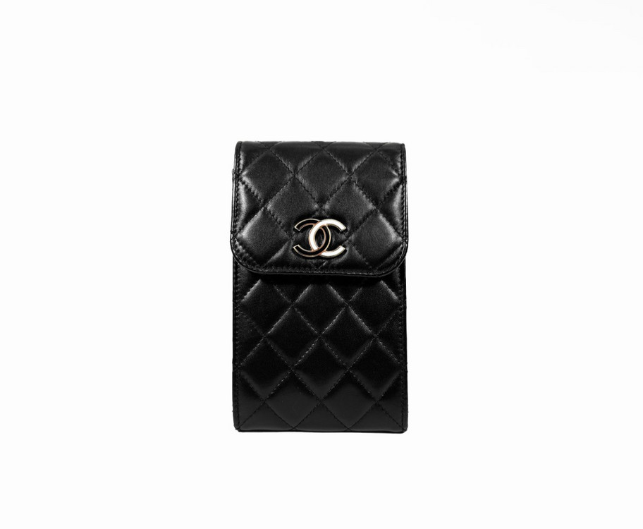 샤넬 CC로고 폰홀더 체인 woc 미니 숄더 크로스백 블랙 CP8283 이미지
