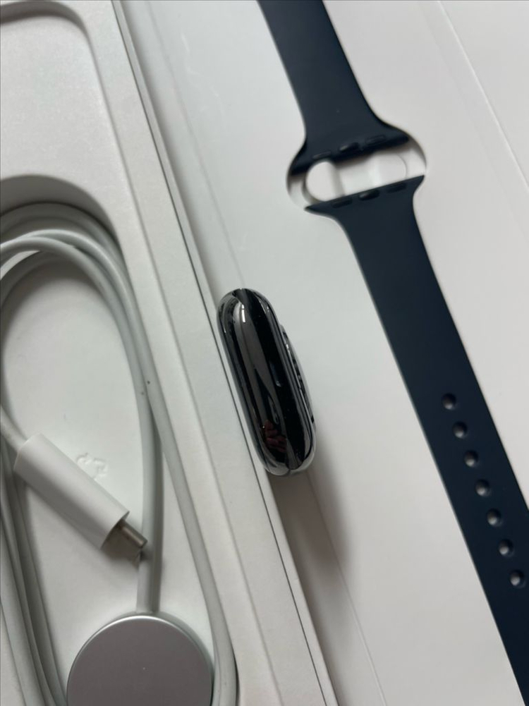애플워치8스테인리스 41mm 그래파이트 이미지