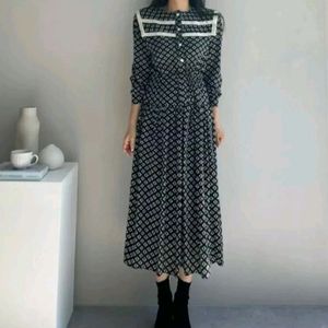 새상품) 44-66반 빅세라카라 쉬폰원피스 이미지