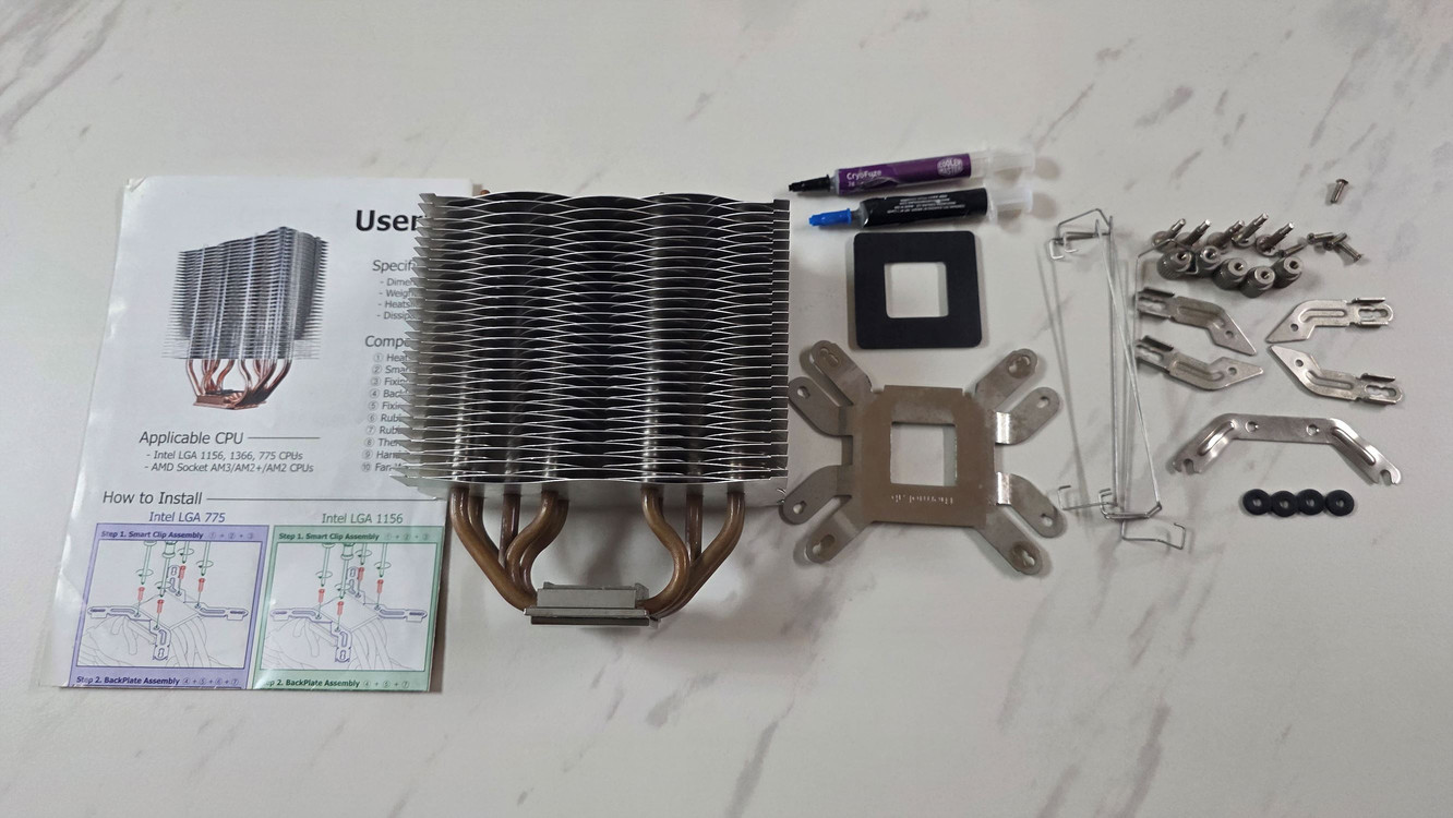 인텔 i5 2500 cpu, 써모랩 바람 쿨러, 슈퍼플라워 350와트 골드 파워, ddr3 4기가, 500기가 하드 이미지