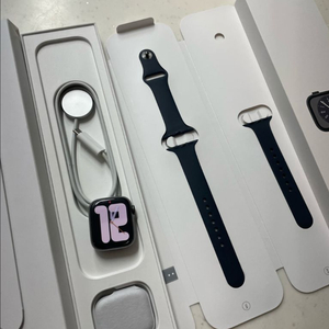 애플워치8스테인리스 41mm 그래파이트 풀박 이미지