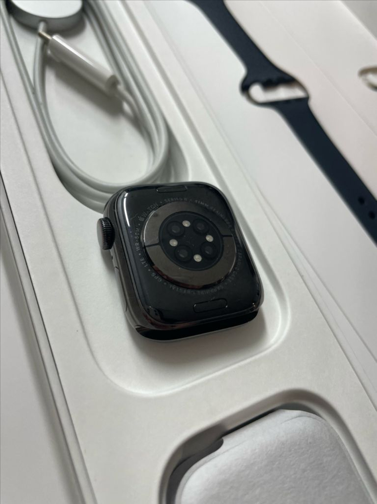 애플워치8스테인리스 41mm 그래파이트 풀박 이미지