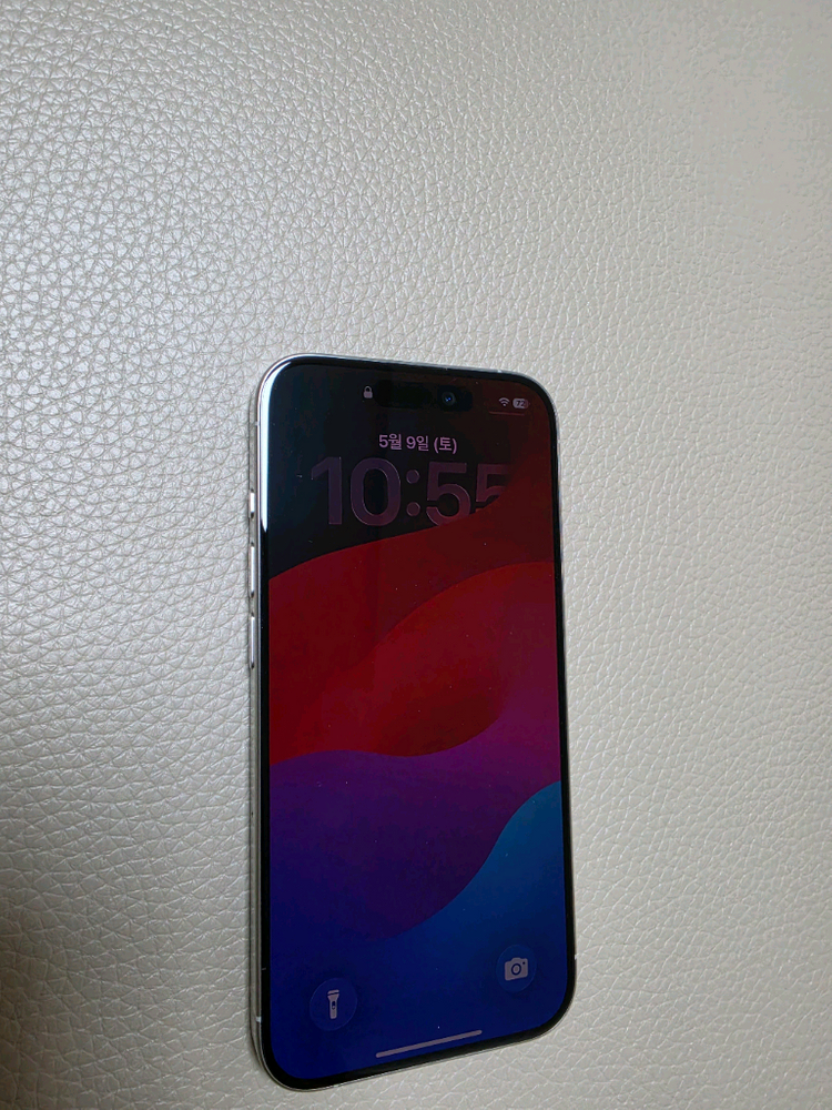 아이폰15프로 화이트티티늄 128GB 배터리성능 91% 이미지