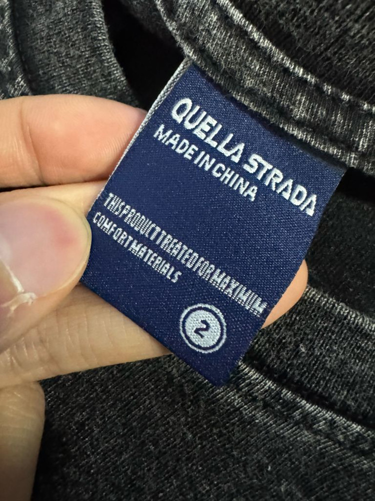 QUALLA STRADA 빈티지 버터플라이 피그먼트 반팔 티셔츠 이미지