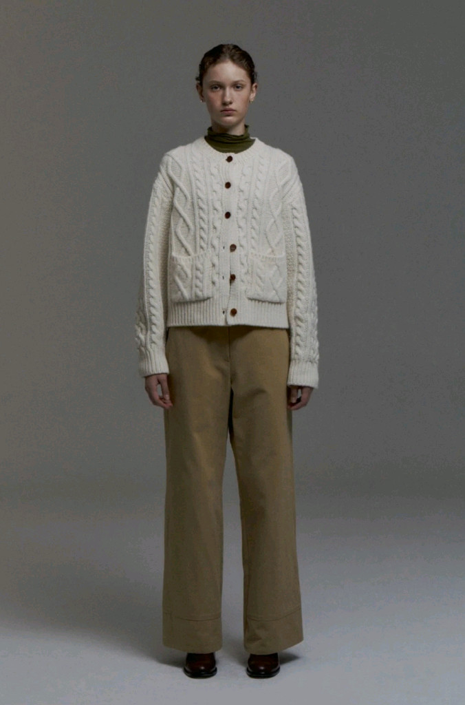The Rye 더라이 케이블 라운드 가디건(아이보리) 이미지