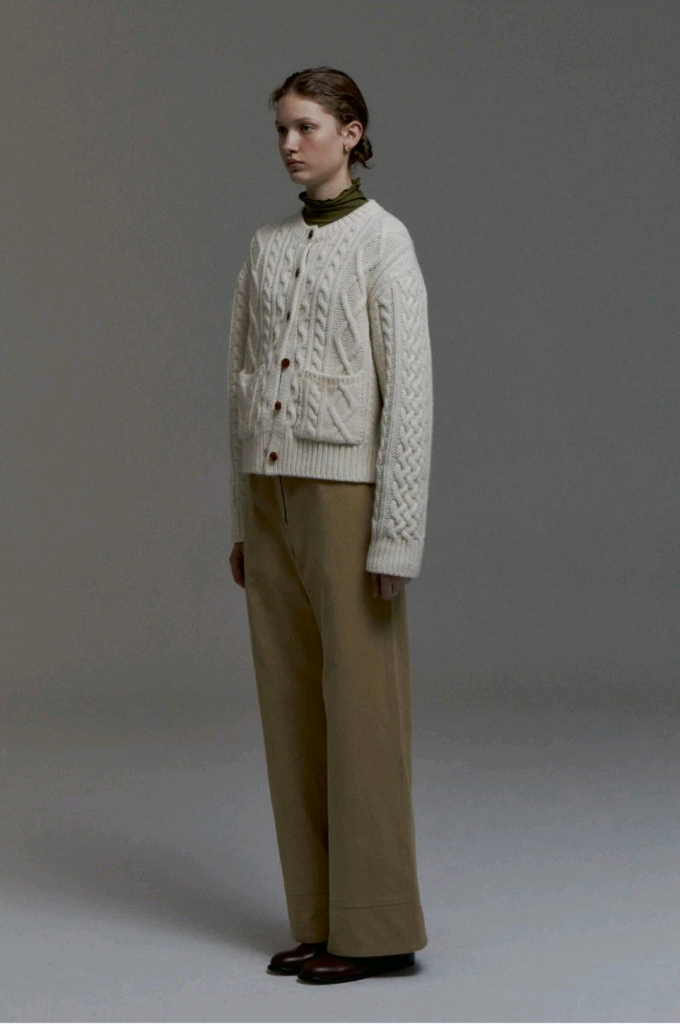The Rye 더라이 케이블 라운드 가디건(아이보리) 이미지