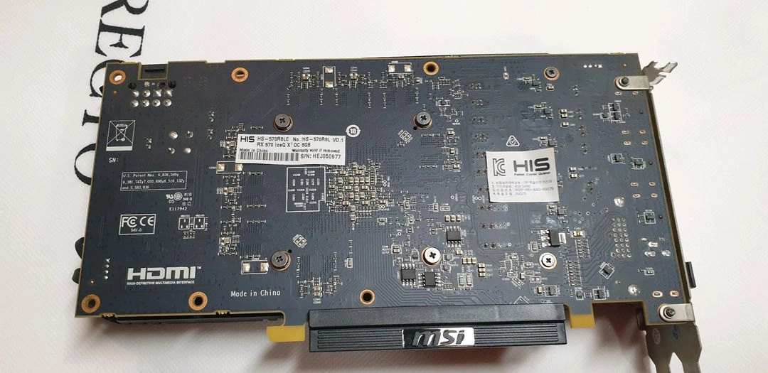 HIS RX 570 IceQ X2 OC D5 8GB 그래픽카드 이미지