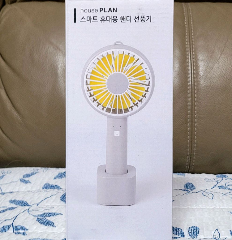 미니 휴대용 손선풍기 그레이 새상품 이미지