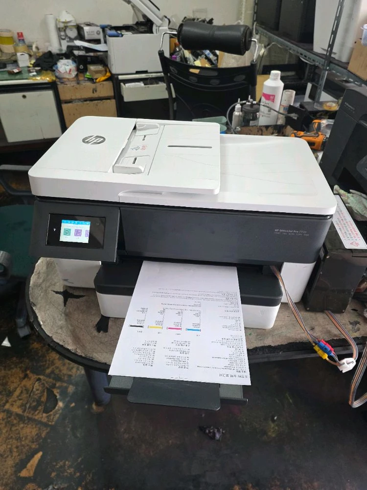 HP 7720 칼라복사 프린터 팩스 스캔 A3 무칩 무한잉크 복합기 이미지