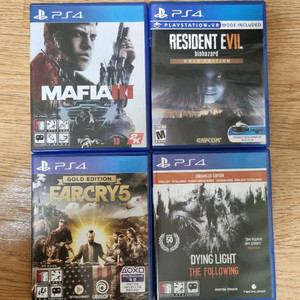 PS4 게임 타이틀 4장 일괄 판매 이미지