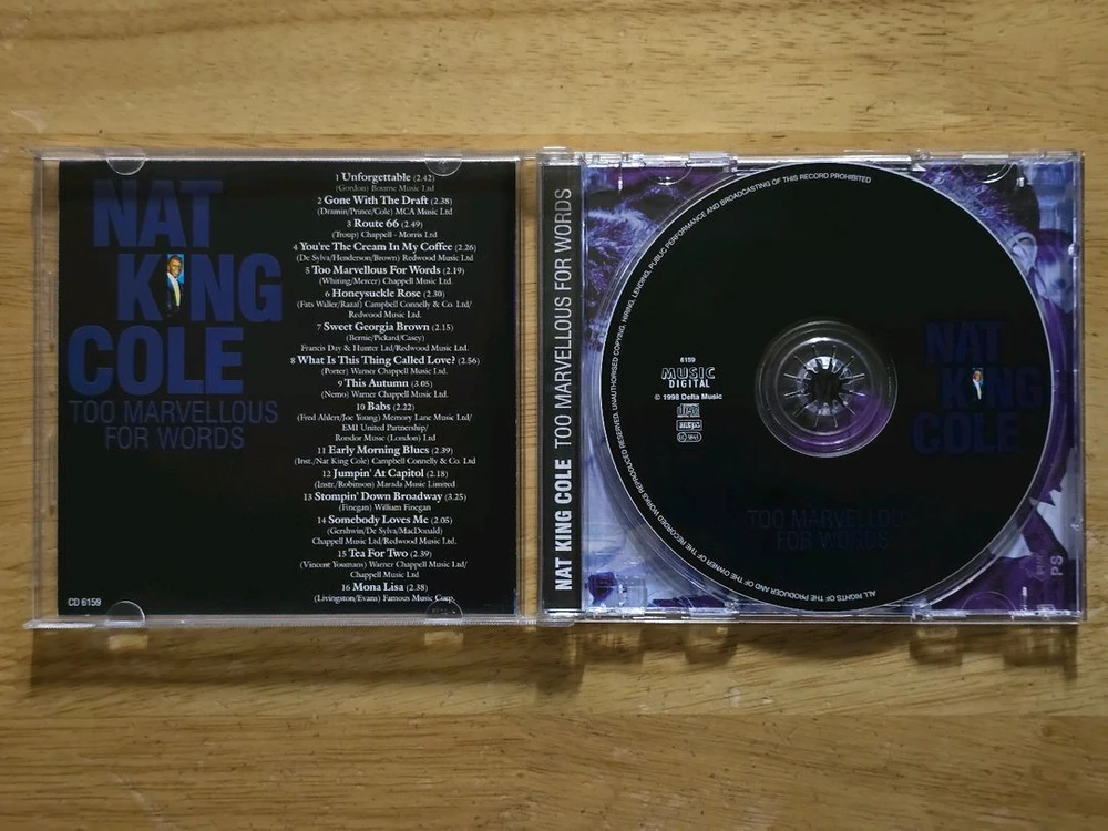 CD 음반 Nat King Cole 냇 킹 콜 - Too Marvellous For Words 이미지