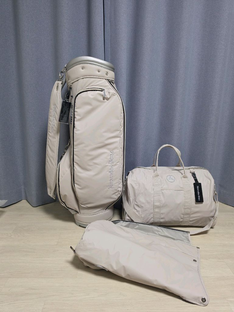 벤츠 골프백 보스턴백 세트 베이지 색상 새상품 판매해요 이미지