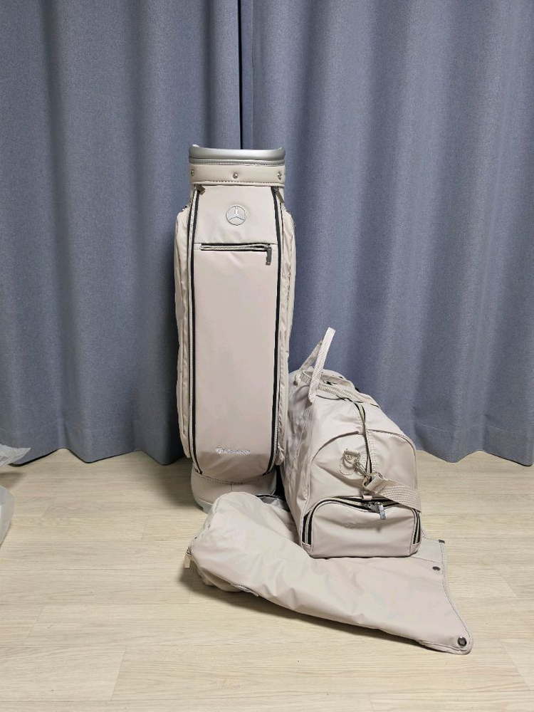 벤츠 골프백 보스턴백 세트 베이지 색상 새상품 판매해요 이미지