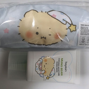 비플레인 녹두 쿨링 수분 선크림 50ml + 망곰 수면안대 미개봉 이미지