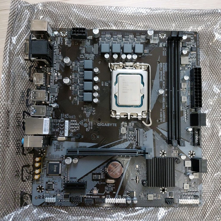인텔 i3-12100 cpu 기가바이트 h610m d5 보드 이미지