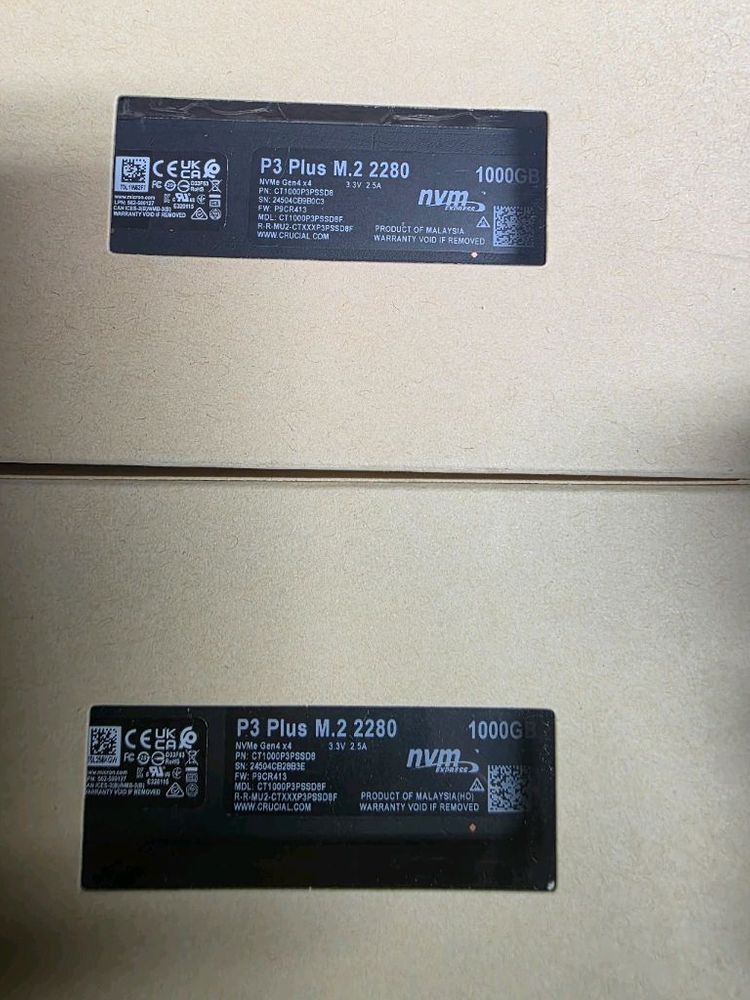 마이크론 P3 plus M.2 NVMe SSD 1TB 이미지