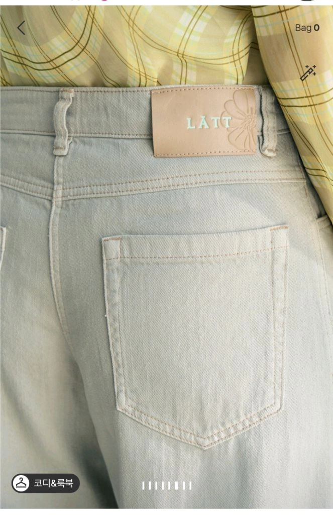 한섬 26ss신상 래트 래트바이티 latt 와이드 데님 팬츠 64 이미지
