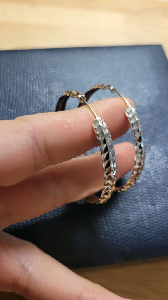 14k 빅 링 귀걸이 이미지