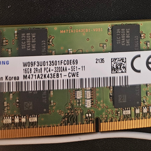 노트북용 DDR4 RAM 3200 16GB 판매합니다 이미지