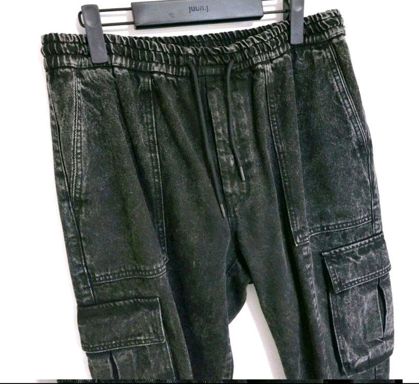 24FW 준지 흑청 카고 조거팬츠 이미지
