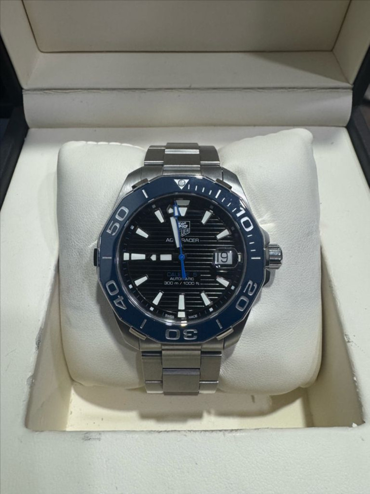 태그호이어 아쿠아레이서 구형 검판 블루배젤 오토매틱 41mm 이미지