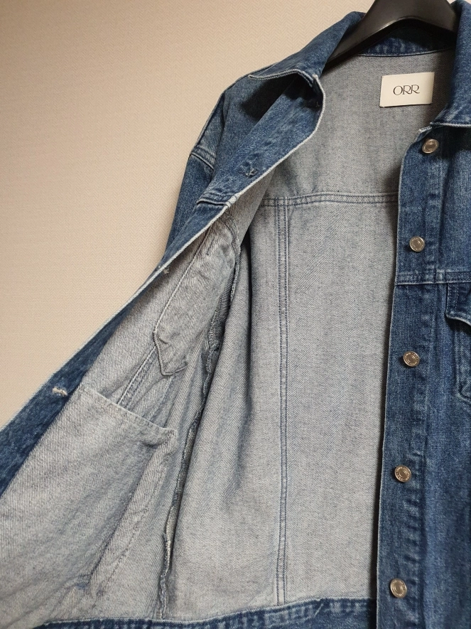 오르 orr 오버핏 데님 자켓 s 사이즈 정품 이미지
