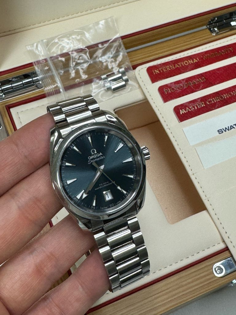 오메가 씨마스터 아쿠아테라 쉐이드 38mm 아틀란틱 블루 23년식 풀세트 이미지