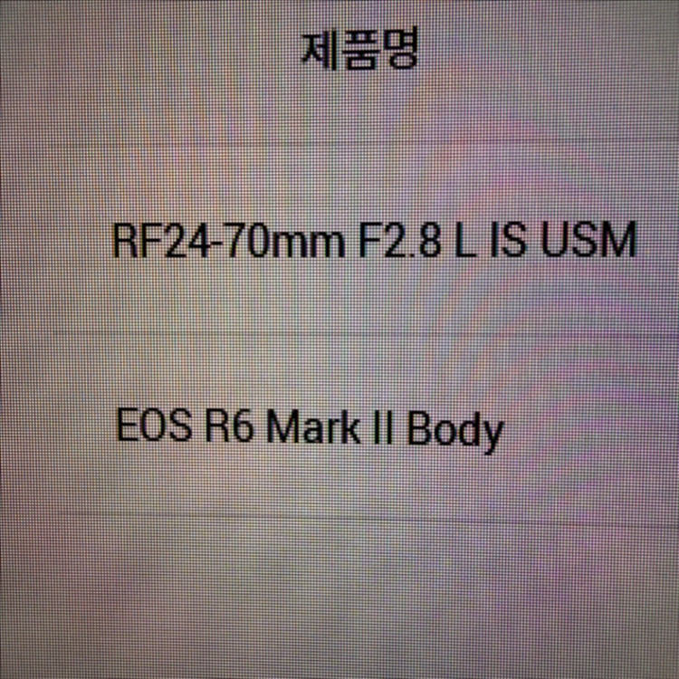 캐논 R6 Mark2 바디 + RF 24-70mm F2.8 L IS USM 렌즈 r6m2 r6 mark II 이미지