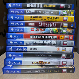 PS4 게임 타이틀 모음 이미지