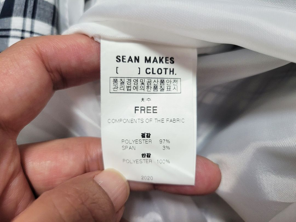 션메익스클로스(SEAN MAKES CLOTH) 볼륨소매 체크원피스 55-66 새상품 이미지