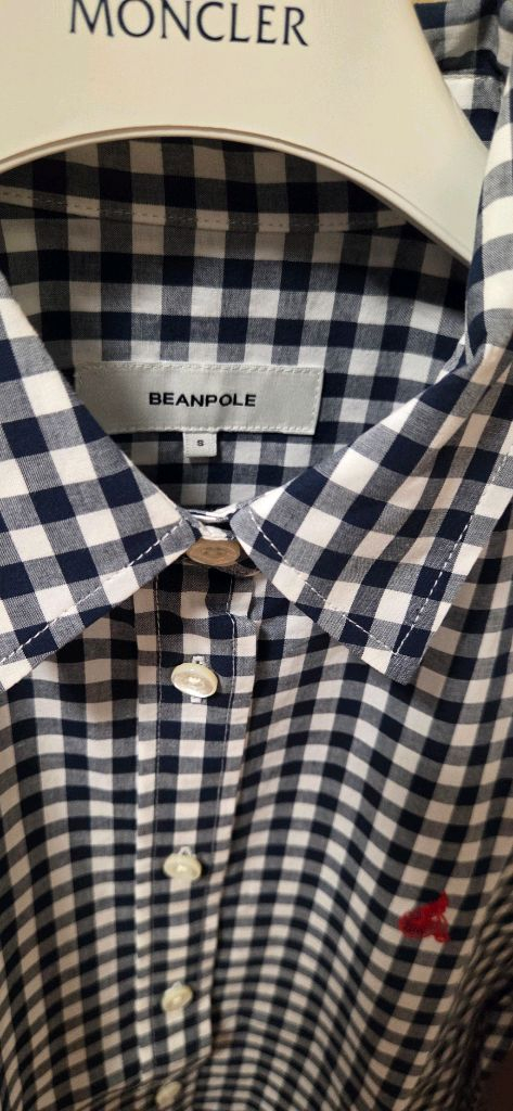 [새상품] 빈폴레이디스 깅엄체크 네이비색 셔츠팝니다. (Size S) 이미지