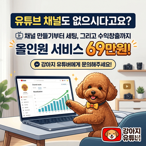 유튜브 채널도 없으시다구요? 채널 만들기부터 세팅, 수익창출(YPP)까지 올인원 서비스! (오픈이벤트가) 이미지