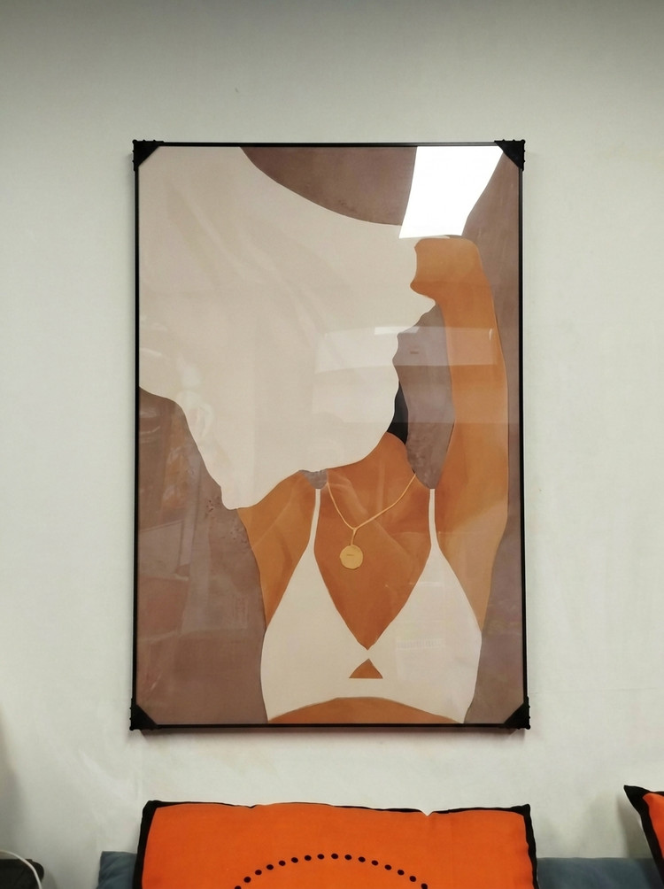 그림 액자 팝아트 인테리어소품 여인그림 인물액자 모던 거실 벽걸이 장식용 대형 북유럽 스타일 감성 포스터 2종 세트 이미지
