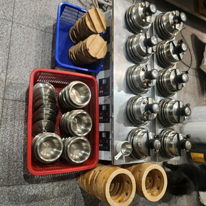 업소용 압력솥 돌솥밥기계 10구 도시가스 이미지